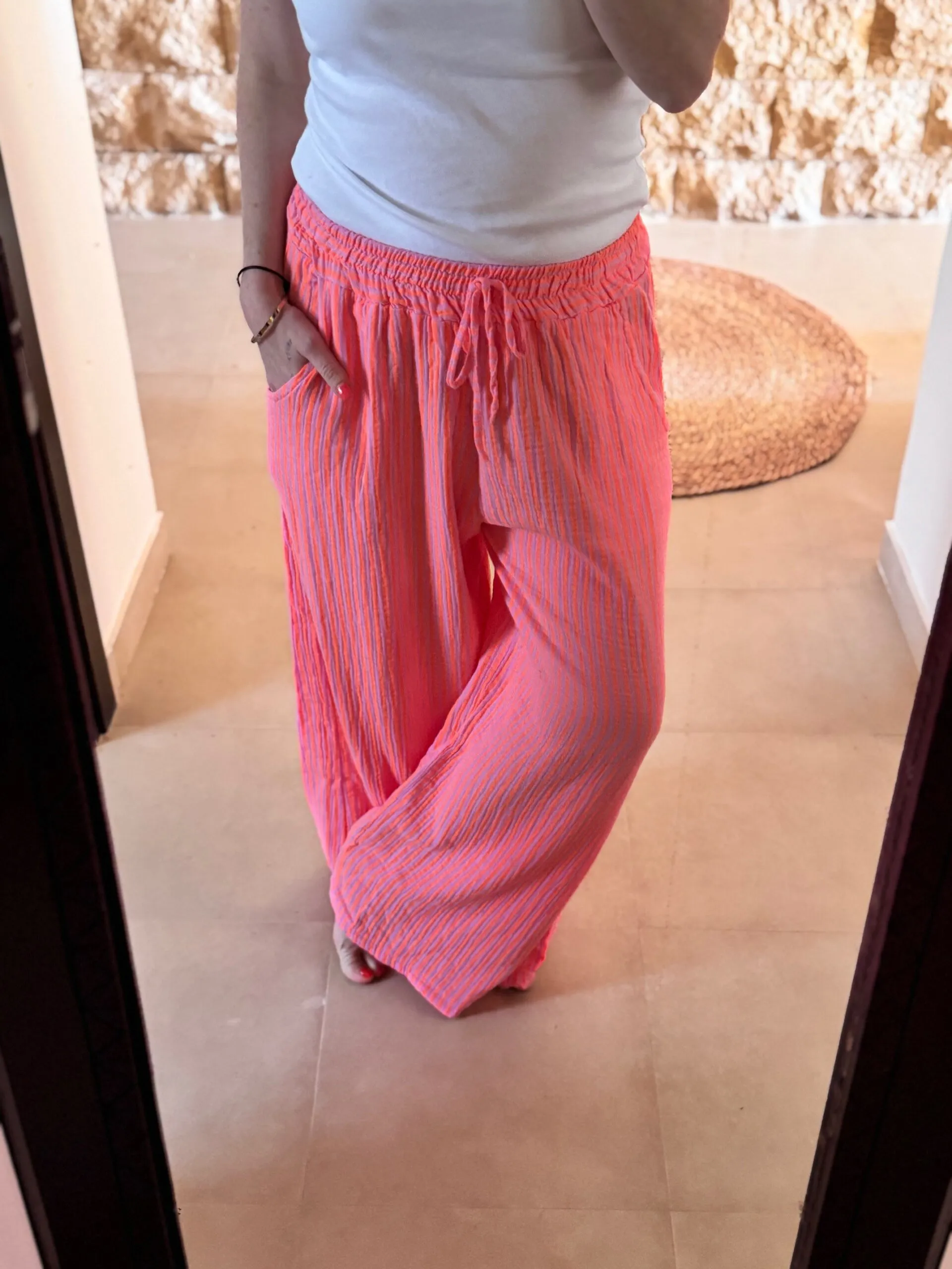 Musselinhose | Neon Coral Orange – Bild 3