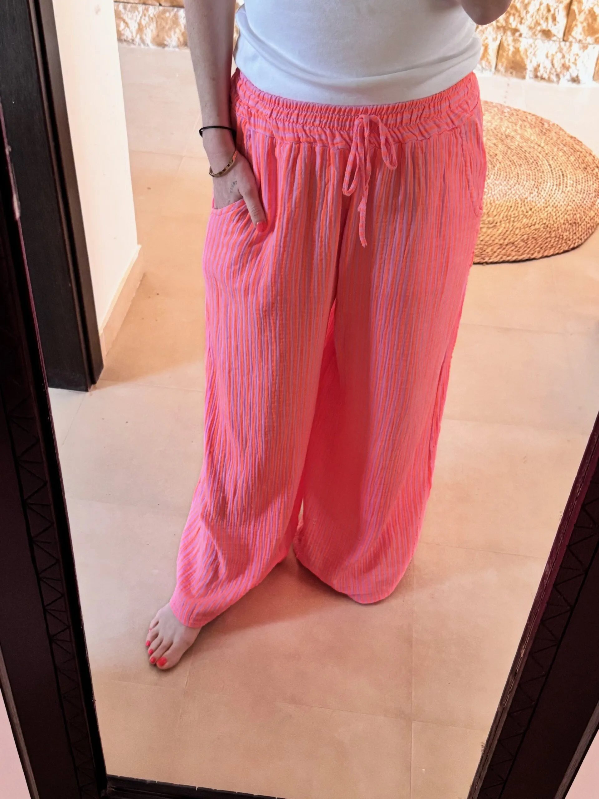 Musselinhose | Neon Coral Orange – Bild 2