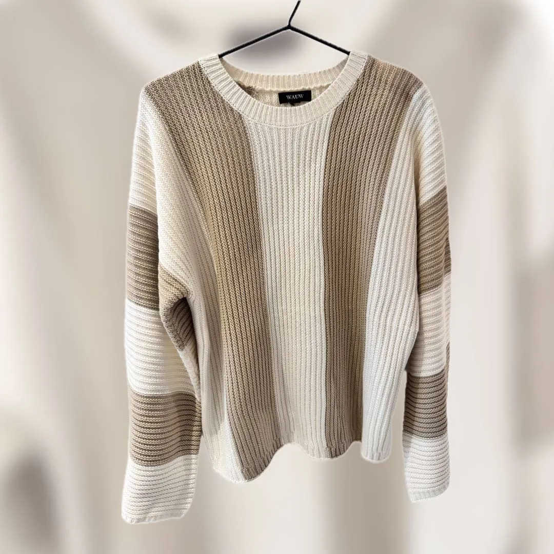 Strickpulli | Beige Offwhite